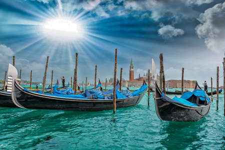 The Gondolas with beautiful sky.の写真素材