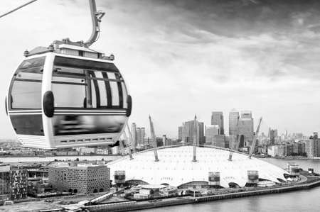 Cable car and London skyline.の写真素材