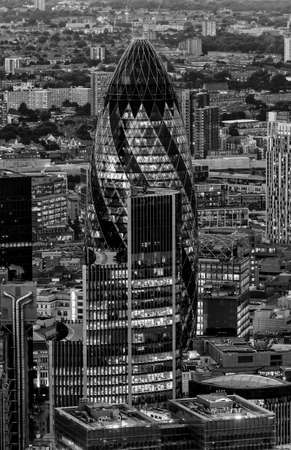 The Gherkin by night.のeditorial素材