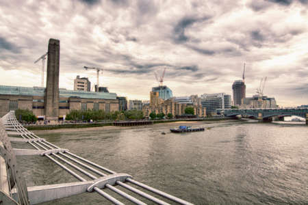 London skyline from Millenium bridge.のeditorial素材