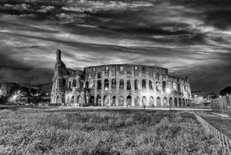 Beautiful view of Colosseum by night.の写真素材
