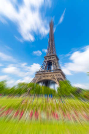 Zoomed view of Tower Eiffel.の写真素材