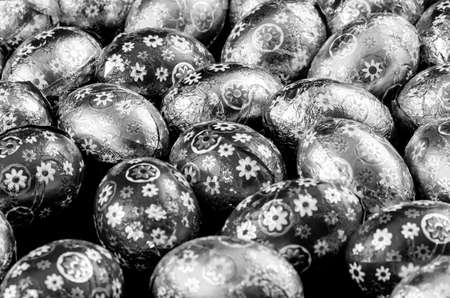 Details of Chocolate Easter Eggs.の写真素材