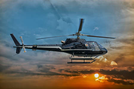 Helicopter for sightseeing.の写真素材