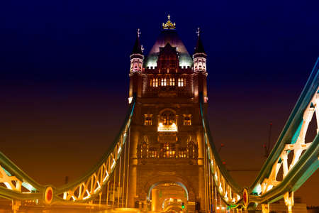 Beautiful view of Tower Bridge by night.
