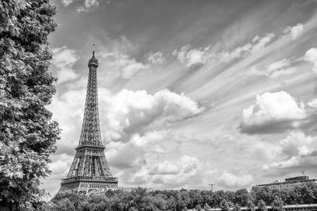 Panoramic view of Eiffel tower.の写真素材