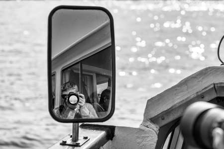 Photogrpher reflex on mirror.の写真素材