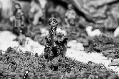 Pastor in nativity scene.の写真素材