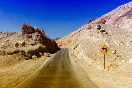 Drive into the rocky desert.