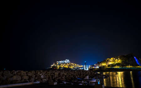 Castelsardo by night.のeditorial素材