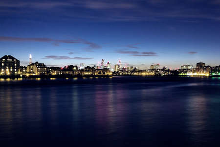 Sunset over London skyline.