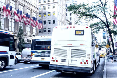 Traffic on Manhattan's street.