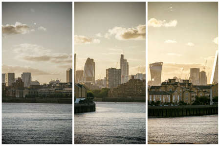 Sunset over London skyline.の写真素材