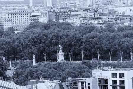 Victoria Memorial air view, London.