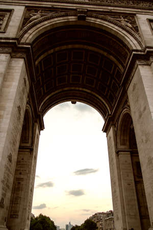 Details view of Arc de Triomphe, Paris.の写真素材