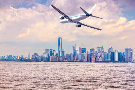 Manhattan new skyline.の写真素材