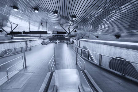 Inside the subway station, NYC.のeditorial素材