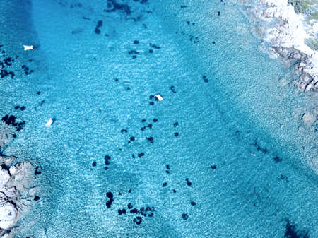 Aerial view of the ocean.