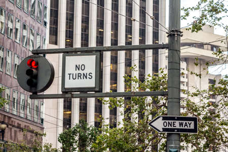 Street signals, USA.の写真素材