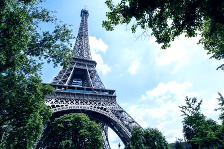 Particular view of tower Eiffel, Paris.の写真素材
