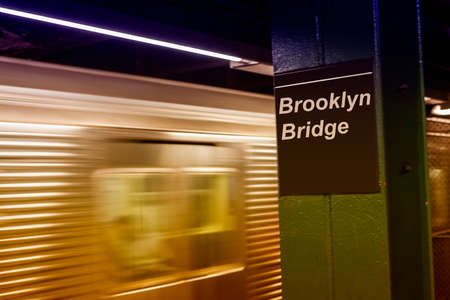 Brooklyn Bridge station.の写真素材