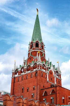 The walls and fortifications of the Kremlin.