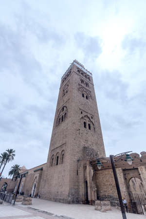 Koutoubia Mosque minaret located at Marrakech, Morocco.の写真素材