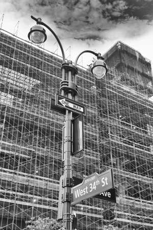 New York, Ninth Ave street intersection sign in Manhattan.