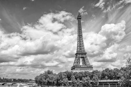 Panoramic view of Eiffel tower.の写真素材
