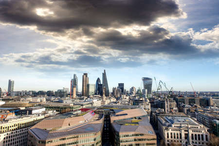 London Skyline, aerial view.のeditorial素材