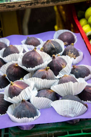 Fig, typical fruit of early autumn, Tuscany, Italy.