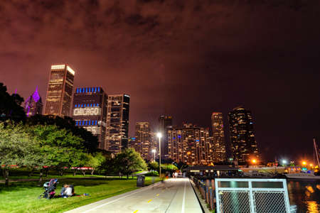 The lights of Chicago.の写真素材