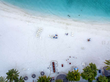 Maldive, aerial view of a spectacular beach.の写真素材