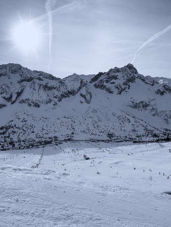Dolomites, one of the most beautiful places in the world to ski.の写真素材
