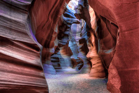 Beautiful view inside Antelepoe Canyon, colors and lights.の写真素材