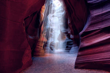 Antelope Canyon, lights and colors on the rocks, Arizona, Usa.の写真素材