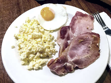 Traditional full English breakfast.の写真素材