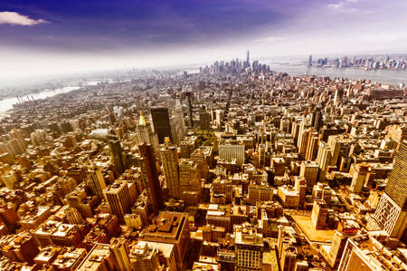 Panoramic view of Manhattan.の写真素材