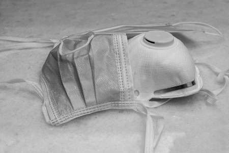 Masks against contagion from Covid-19.の写真素材