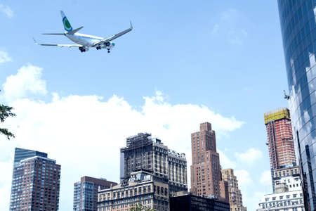 Old and new building in New York.の写真素材