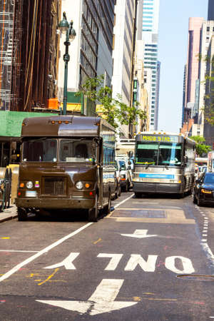 Traffic on Manhattan's street.の写真素材