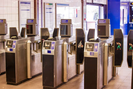 London subway turnstile.の写真素材