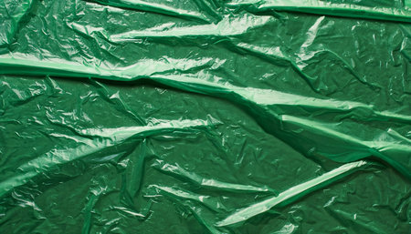 Green plastic bag texture. Plastic bag background. Plastic bag texture.の素材