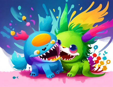 3D rendering of a female cyborg in a cyborg suitの素材