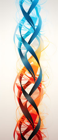 abstract colorful background with curved lines and waves. Vector illustration.の素材