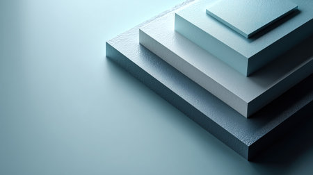 A Layered blue structures suggest security and resilienceの素材