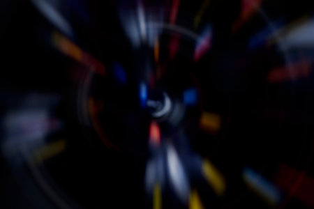 abstract background with bokeh defocused lights and shadow.の写真素材