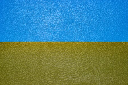 Blue green leather texture closeupの写真素材