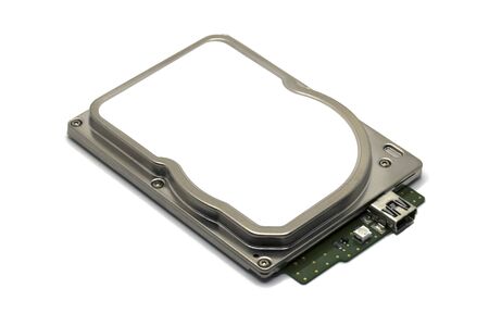 Old 1.8 inch hard drive with mini usb connectorの写真素材