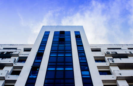 The external architecture, office buildings and the sky のeditorial素材